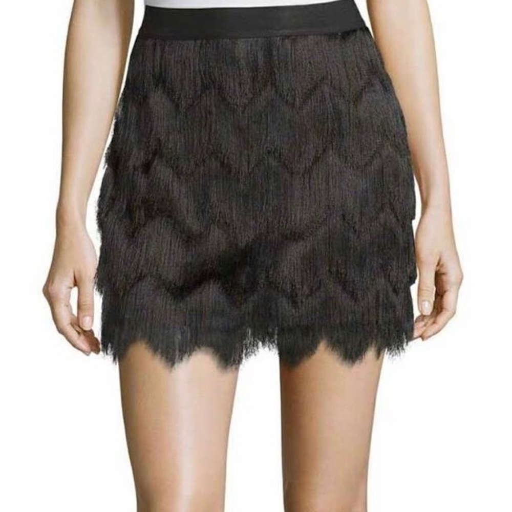 BCBGMAXAZRIA Fringe Skirt NWT - Picture 2 of 4